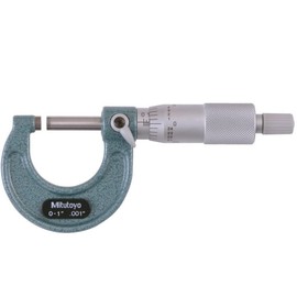 Mitutoyo Mitutoyo 103-177 Outside Micrometer, Baked-enamel Finish, Ratchet Stop, 0-1" Range, 0.001" Graduation, +/-0.0001" Accuracy