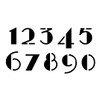 ART DECO 20s Numbers Stencil - 3 Inch Retro Vintage