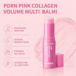 ruklob PDRN Pink Collagen Volume Multi Balm Stick | Volufiline & NAD+ Skin Booster for Plumping, Firming & Radiance Care | Face & Body Balm for Under Eyes, Neck, Lips & Smile Lines