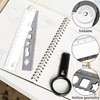12 Inch Folding Ruler, 2 Pack Acrylic Folding Ruler Angle
