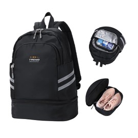 Gym Backpack for Women with Shoes Compartment & Wet Pocket Foldable Carry On Large Travel Laptop Backpack Waterproof Casual Daypack School Bag Sports Gym Bag for Swimming Yoga