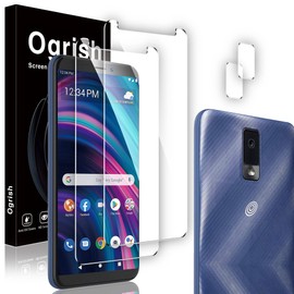 Ogrish [2+2 Pack Screen Protector for BLU View 3 (B140DL) and Camera Lens Protector - Tempered Glass,Anti-fingerprint,Shatter Proof,HD Clarity