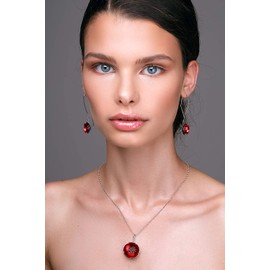 Handmade geschenk für sie Sterling Silber Blume Ohrringe Geschenk, Mohn Ohrringe, Emaille Schmuck, rote Ohrringe, Emaille Ohrringe, hypoallergene Ohrringe, lange Ohrringe