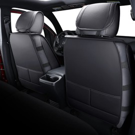 Tomatoman Toyota Tacoma Seat Covers Compatible with 2005-2022 2023 2024 2025 Truck Access Crew Double Cab TRD Offroad SR5 V6 Car Cushions(Full Set/Black-White)