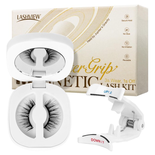 LASHVIEW Upgrade Soft Magnetic Eyelashes Natural Look, Reusable Magnetic Eyelashes