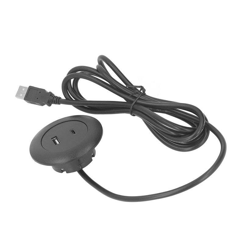 Embedded Charging Round Port Desktop Power Grommet for Sofas Tables
