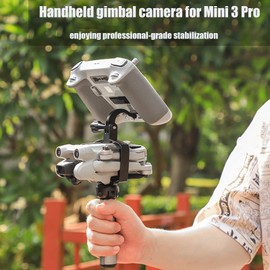 Drone Handheld Gimbal Photography Remote Control Stabilizer Holder Bracket Mount Fit for DJI Mini 3 Pro RC Drone Accessory(RC Version)