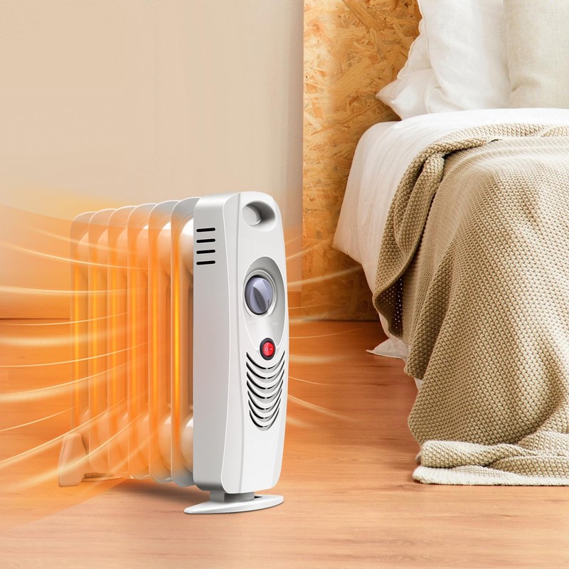 CHEFJOY Portable Oil Filled Radiator Heater, 700W Radiant Heater with
