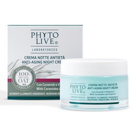 Phyto Live Laboratories Anti-Aging-Nachtcreme mit Ceramiden und Vitamin C – nährende Feuchtigkeitscreme für straffe und strahlendere Haut – Größe 50 ml