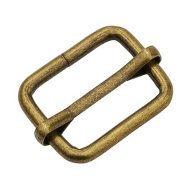 DEVPSISR 20 Pack 1 Inch Metal Buckles Adjustable Slide for Purse Bag Hardware Making Supplies Backpack replacement Keeper Belt Bulk Bags DIY Accessories Hardware Pin Strap Buckle,1" Bronze 20pack