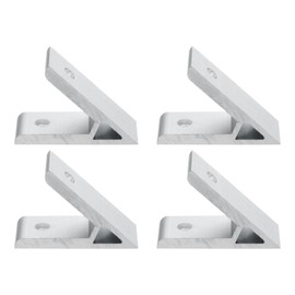 PATIKIL 45 Degree Angle Corner Brackets, 4Pcs 2.36x0.87 Inch Aluminum Extrusion Profile Accessories Corner Brace Joint Connectors for 3030 Series (Silver)