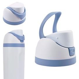 Moukiween Replacement Cap for Owala Freesip Bottle, One Button Water Bottle Top Lid Accessories Compatible with Owala Cup 16oz 24oz 32oz 40oz, BPA-Free, No Water Leakage, Light Blue