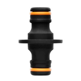 Fiskars Extension Connector, For Hoses with Different Diameters, For All Types and Sizes of Hose Quick Connectors, Universal Size, 16 g, Black/Orange, 1027068