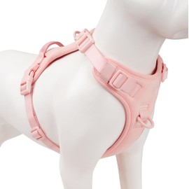 Sunraymascota No Pull Dog Harness, Puppy Vest with Front Clip for Small Medium Large Sized Dog(Light Pink,XS)