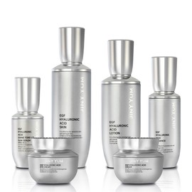 Genie Youm EGF Basic Cosmetics 6 Types Hyaluronic Acid Moisturizing Women’s Functional Skin Care Gift Set / 지니윰 EGF 기초 화장품 6종 히알루론산 수분 보습 여성 기능성 스킨케어 선물 세트