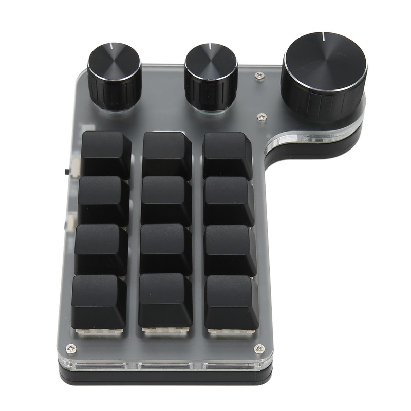 12 Keys Mechanical Keyboard Bluetooth USB Connection Mini Portable Programmable