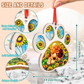 Poodle Gifts - Poodle Dog Christmas Suncatcher Ornament - Beautiful Holiday Decoration for Dog Lovers - Xmas 2-Layer Wood & Acrylic Tree Ornament - Home Decor for Pet Owners