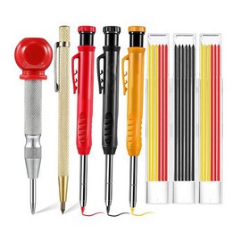 Tiardey Deep Hole Mechanical Marking Pencils set Woodworking Tool sets for Architect Carpenter