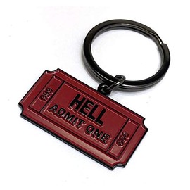Milk Mug Designs Ticket to Hell Admit One 666 Enamel Key Chain - 1.5 Inches Wide