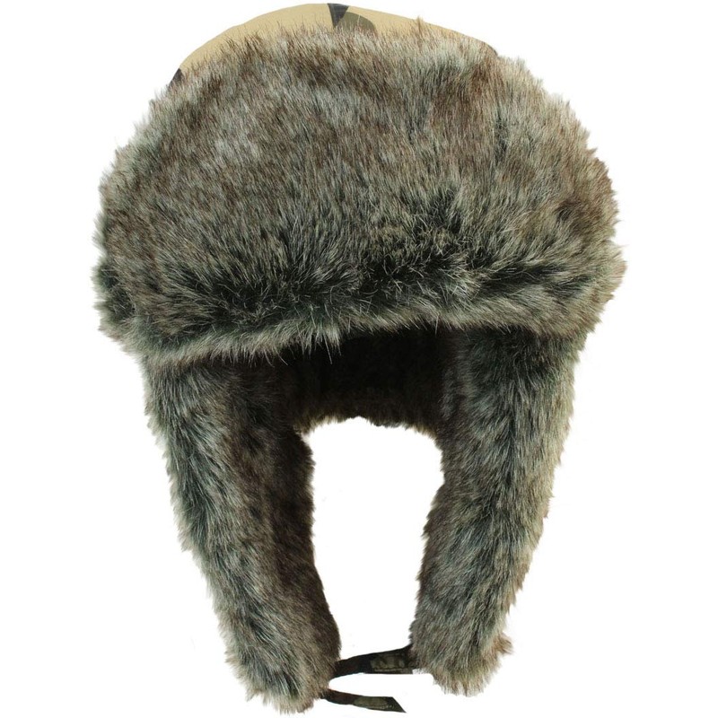 Faux Fur Camo Coloured Ushanka Style Hat (Large (58/59))