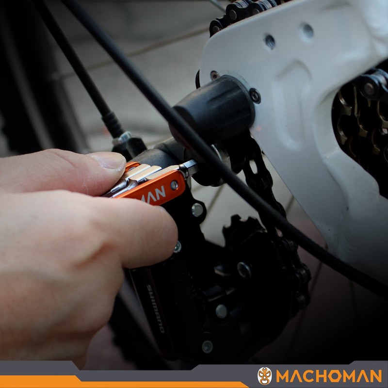 MACHOMAN Bike Multi-Tool - 7 in 1 Portable Folding Multi-Tool