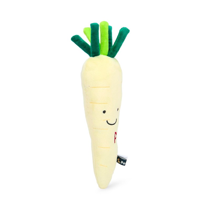 Petface Foodie Faces Penelope Parsnip Plush Dog Toy with Built-In-Squeaker