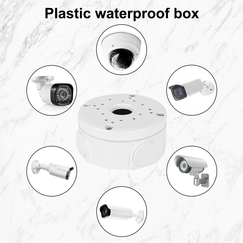 4 Pcs Camera Junction Box: Waterproof Junction Box for Security