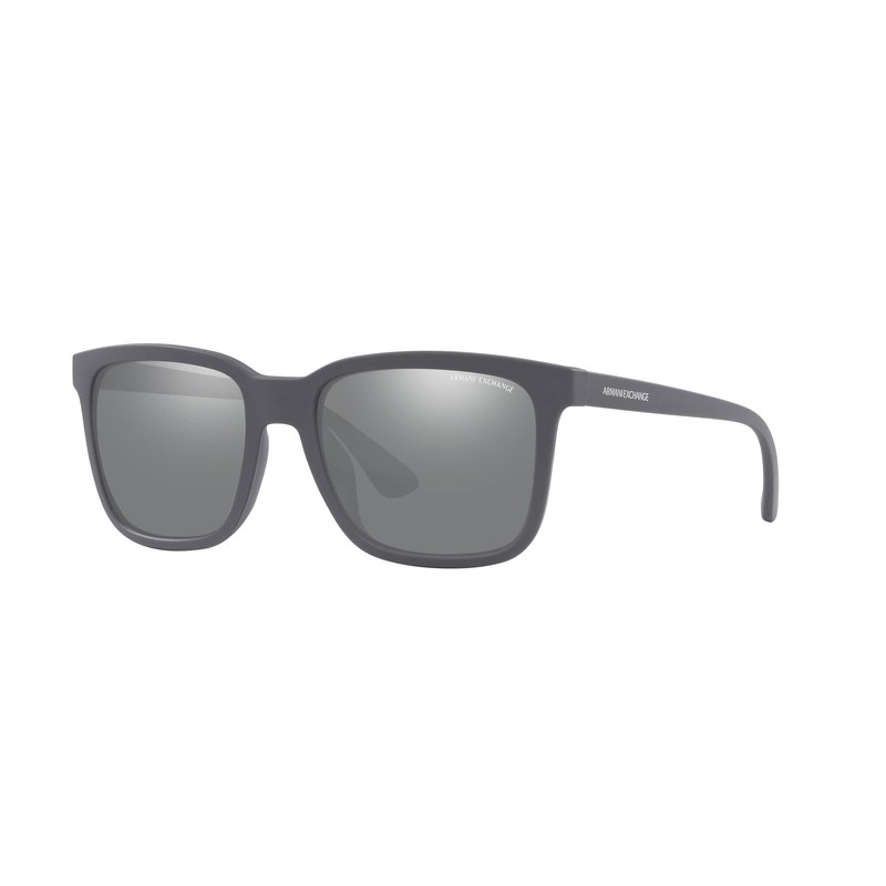 A|X ARMANI EXCHANGE Men's AX4112SU Universal Fit Rectangular Sunglasses, Matte