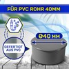 PVC Sleeve Plug Diameter 40 mm for Waste Water Pipes