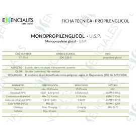Propylene glycol Liquid USP - Certified Purity 99,8% - 99,9% - PG - 1 litre
