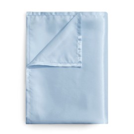 Counfeisly Satin King Flat Sheet, Luxury and Silky Soft Bed Top Sheet Only, Baby Blue