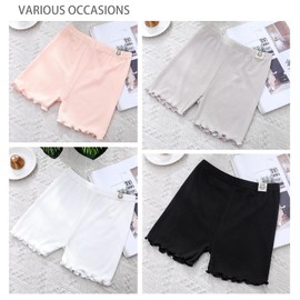 Chicduo 4 Pack Girls Bike Shorts Cartwheel Girls Dance Shorts Toddler Kid Under Dress Shorts Girls Ice Silk Shorts Multicolor