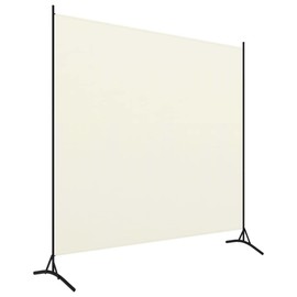 vidaXL Room Divider, Folding Partition Privacy Screen for Office Classroom, Wall Partition Divider Separator, Modern Style, Cream Fabric