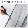 Draphelle Extra Wide Outdoor Curtains Waterproof Black Voile Mesh Screen