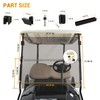 CLUBRALLY Golf Cart Windshield, Fold Down and Anti-UV Windshield Kit