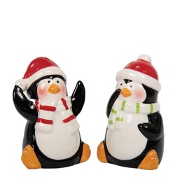 Lesser & Pavey British Designed Salt and Pepper Sets | Salt and Pepper Shaker for All Type of Kitchens | Salt Shaker & Pepper Shaker Perfect for Home or Businesses - Christmas Penguin