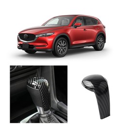 Car Shift Grip Cover Mazda CX-5 KF Series/CX-8 KG Series/CX-3 DK Series/Atenza Sedan & Wagon GJ Series/Demio DJ Series MAZDA2 Car Shift Knob Cover Black ABS Material