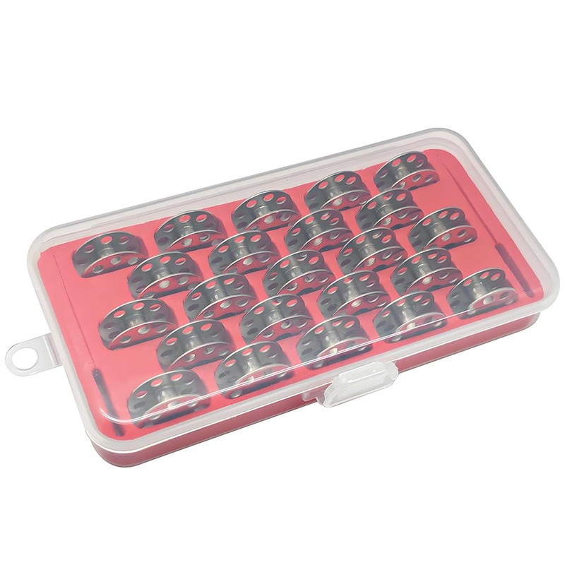 Fbshicung 23 PCS M Type Large Steel Bobbin with Saver