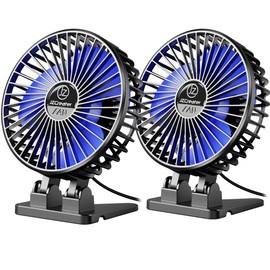 JZCreater USB Desk Fan, Mini Fan Portable, 3 Speeds Desktop Table Cooling Fans, Plug in Power, Rotation Strong Wind, Quiet Personal Small Fan for Home Desktop Office Travel Bedroom, Black (2Pack)