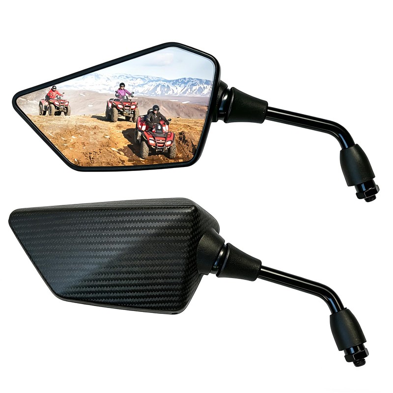 MAMIKO Universal Motorcycle ATV Scooter Mirrors with 8mm 10mm Bolt,