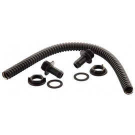 Water Butt Connector Pipe Kit 50cm for Downpipe 25mm - Water Butt Connector Hose Pipe and Fittings for Connecting 2 Water Butts Rain Barrel Joining 2 Water Storage Together