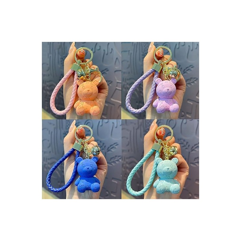 [AIXUAN] Cute Character Animal Keychain Decoration, Resin Car Strap, Couple