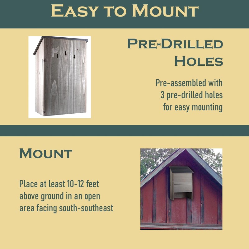 North States Large Outdoor Bat House and Nursery, 6. 5"