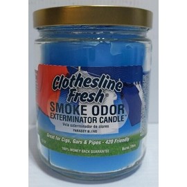 Smoke Odor 13 oz Candles 2 Fragrances Set Clothesline Fresh/Vanilla Glitz.