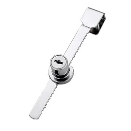 POFET 4PCS Glass Door Lock Sliding Glass Door Locks Serrated Locks for Bookcases Display Cabinets Collection Cabinets Cargo Cabinets