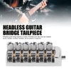 Headless Guitar Bridge Tailpiece 6 String Saddle with Worm Involved