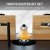 CATITO 100 Pieces Router Bits Set, 1/4" Shank Router Bit,