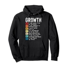 Growth Mindset Definition Positive Motivational Quote Saying Pullover Hoodie