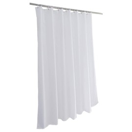 Vosign Fabric Shower Curtain Liner 72 X 78 Inch, Polyester Bathroom Extra Long Shower Curtain for Hotel Spa, White