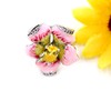 Pink Peony Flower Ring for Women Size 10 Birthday Party
